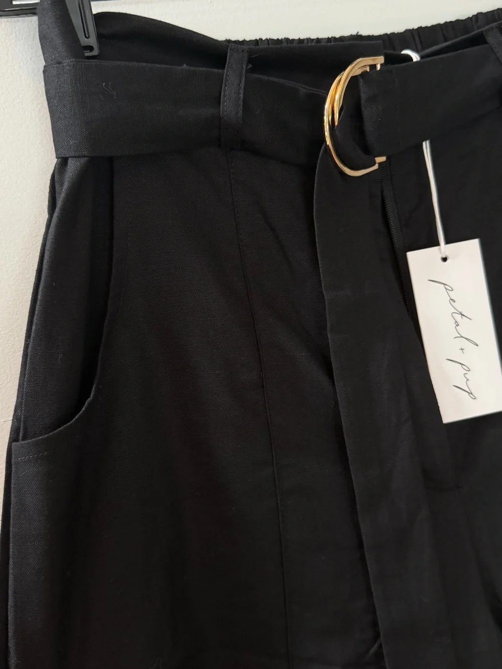 Petal and Pup Black High-Rise Wide Leg Pants S NWT